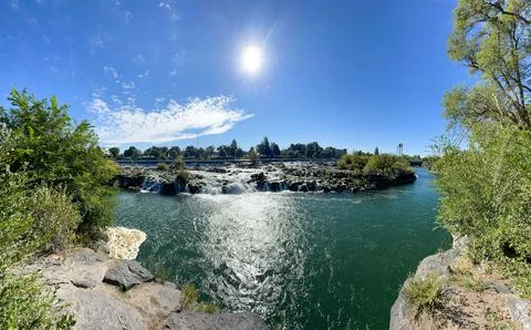 Waterfall on the Snake Rive Stock Photos