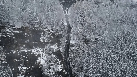 Waterfall in the snow_1 Stock-Footage 98703791