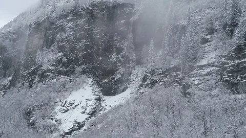 Waterfall in the snow_2 Stock-Footage 98706847
