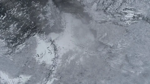 Waterfall in the snow_3 Stock-Footage 98707333