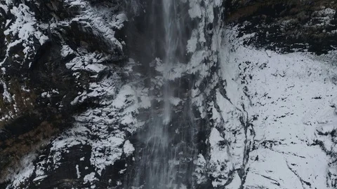 Waterfall in the snow_6 Stock-Footage 98708094