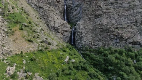 Waterfall in Sook valley Stock Footage