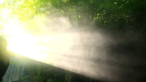 The Waterfall, Splash, and Rays of Light at Osenka Bune 스톡 동영상 330355504