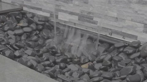 Waterfall Splashes onto Pebbles 스톡 동영상 154749644