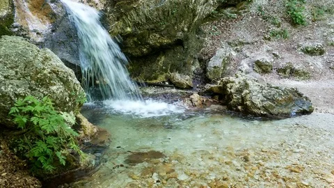 Waterfall splashing Stock Footage 79935280