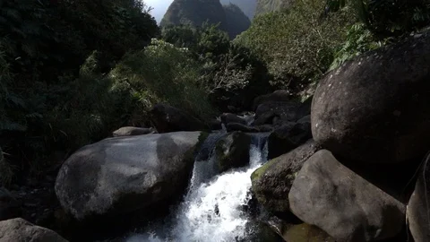 Waterfall Splashing (Slow Motion) Stock Footage 105125808