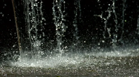 Waterfall Splashing in Super Slow Motion Stock Footage 40479942