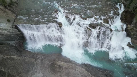 A waterfall in the spring season Stock Footage 315979502
