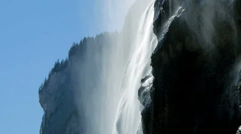 Waterfall. spring water. source water. fresh water. clean pristine Stock Footage 38130638
