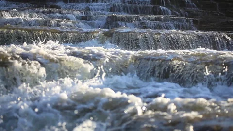 Waterfall stepped Stock Footage 131780575