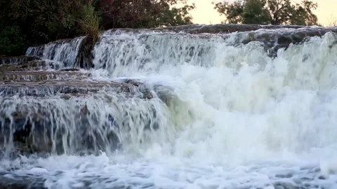 Waterfall steps Stock Footage 131780351