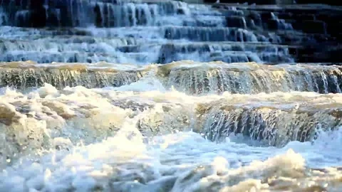 Waterfall Steps in HD Stock Footage 131780369