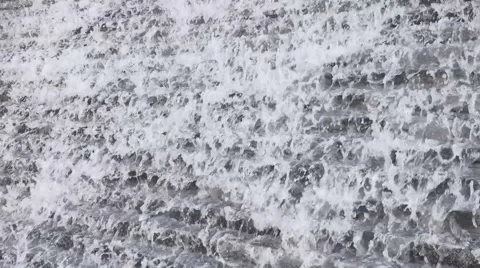 Waterfall on steps in town Stock Footage 66373399