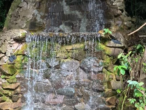 Waterfall on Stone Stock Photos