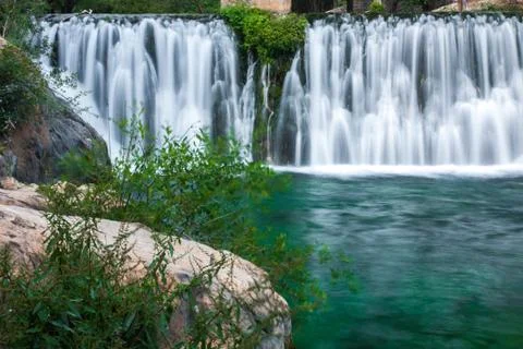 Waterfall with stones Stock Photos