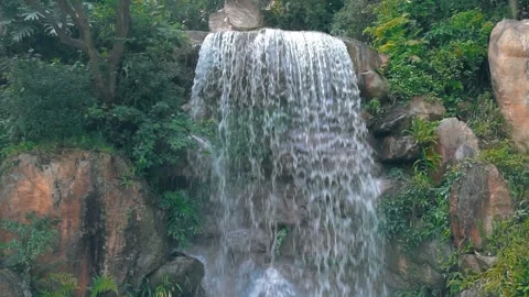 Waterfall Stream Closeup with Gently Flowing Water Closeup Stock Footage 320780775