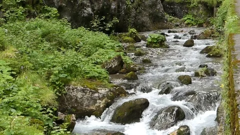 Waterfall Stream in the Mountains Stock Footage 97313092