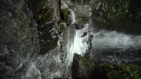 Waterfall Stream in Reserva Rio Bravo Mindo Ecuador Stock Footage 336795840
