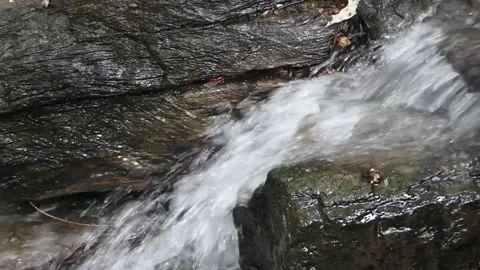 Waterfall stream from the side Stock Footage 245415019