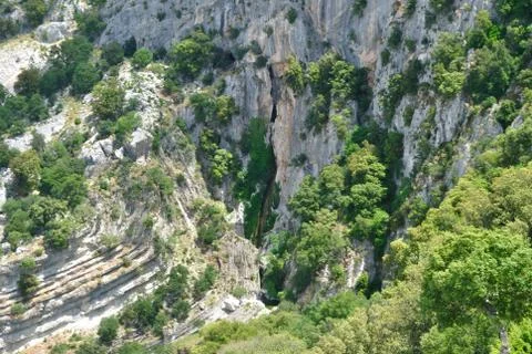 Waterfall Su Cunnu e S'Ebba Stock Photos