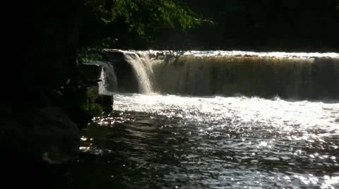Waterfall in Summer Stock Footage 21302654