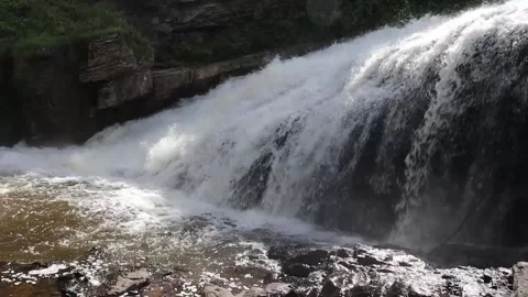 A waterfall in summer Stock Footage 294640856