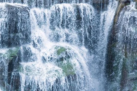 Waterfall in summer Stockfoto's