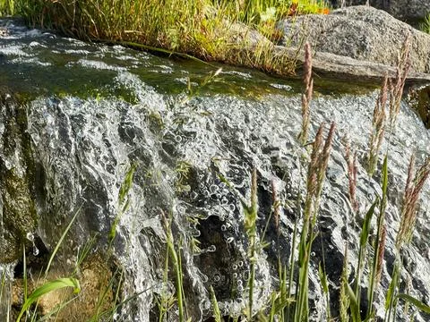 A waterfall in the sun Foto stock
