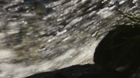 Waterfall - sunlight in the water Stock Footage 128032885