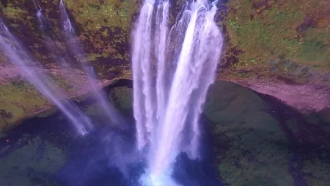 Waterfall at sunset Видео 247713162