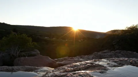 Waterfall sunset timelapse- Chapada Diamantina Stock Footage 40773141