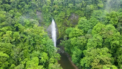 Waterfall Surrounded by Lush Greenery in Tropical Colombia Vídeo Stock 330278325