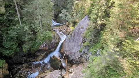 Waterfall in  Tatra mountains in Poland Stock Footage 288200477