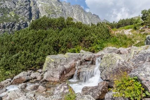 Waterfall in Tatras  Stock Photos
