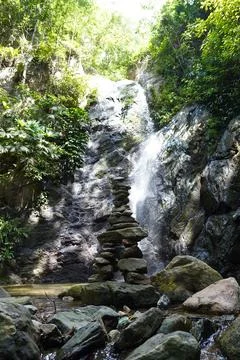 Waterfall in Tayrona Stock Photos