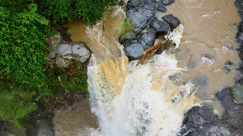 Waterfall Tegenungan ,surrounded by rainforest. Stock Footage 128443017