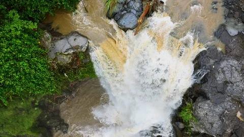 Waterfall Tegenungan ,surrounded by rainforest. Stock Footage 128448695