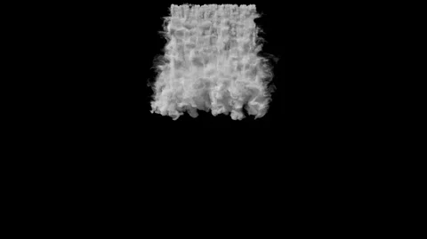 Waterfall texture 4K , isolated on black with alpha Vídeo Stock 130137481