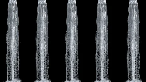 Waterfall texture loop 4K with, isolated on black with alpha. Stock Footage 125344578