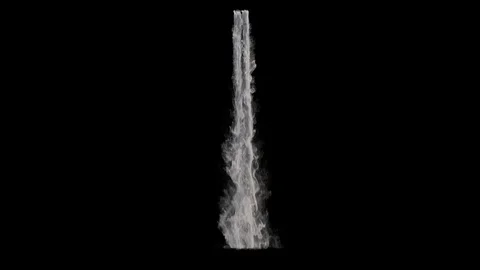 Waterfall texture seamless loop, 4k, isolated on black Stock Footage 98424443
