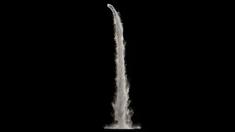 Waterfall texture seamless loop, 4k, isolated on black Stock Footage 98975086