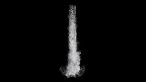 Waterfall texture seamless loop, 4k, isolated on black with alpha, foam and mist Stock Footage 102945183