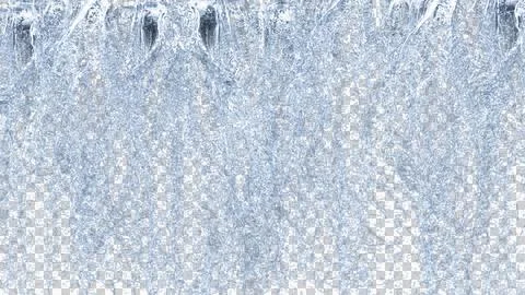 Waterfall texture seamless loop, 4k, isolated on black. 3D Illustration. Stock Illustration