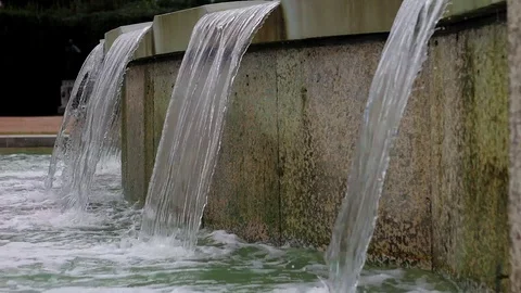 Waterfall in th park 01 Stock Footage 113861335