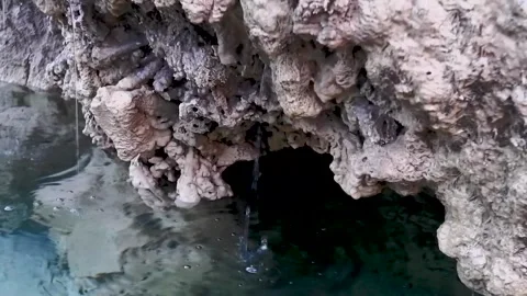 Waterfall through moss covered rocks Stock-Footage 312667581