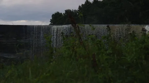 Waterfall Through Tall Grass Stock Footage 343802530