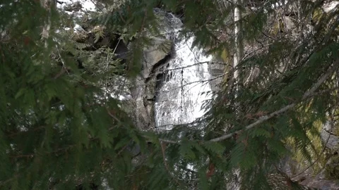 Waterfall through the trees Stock Footage 88005627