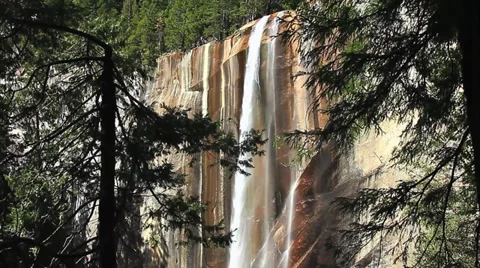 WATERFALL THRU TREES Stock-Footage 28837069