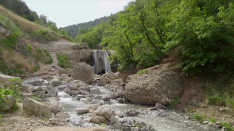 Waterfall Tilt Down Stock Footage 43400182