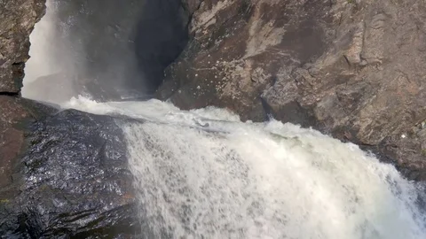 Waterfall tilt down, slowed to 25% Stock Footage 73223549